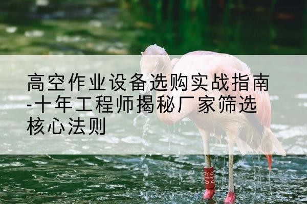 东阿剪叉式升降机厂家-高空作业设备选购实战指南-十年工程师揭秘厂家筛选核心法则