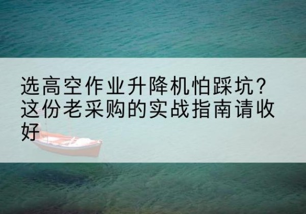 东阿高空作业升降机厂家推荐-选高空作业升降机怕踩坑？这份老采购的实战指南请收好